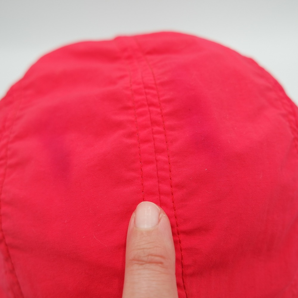 Vintage Neon Pink 5 Panel Camper Hat Elastic Back Cap Made in USA - Picture 6 of 10